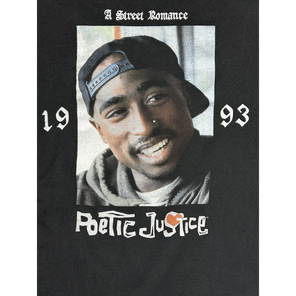 2pac Shakur Makaveli Poetic Justice Rapper Tupac Movie T-Shirt Size Medium‎